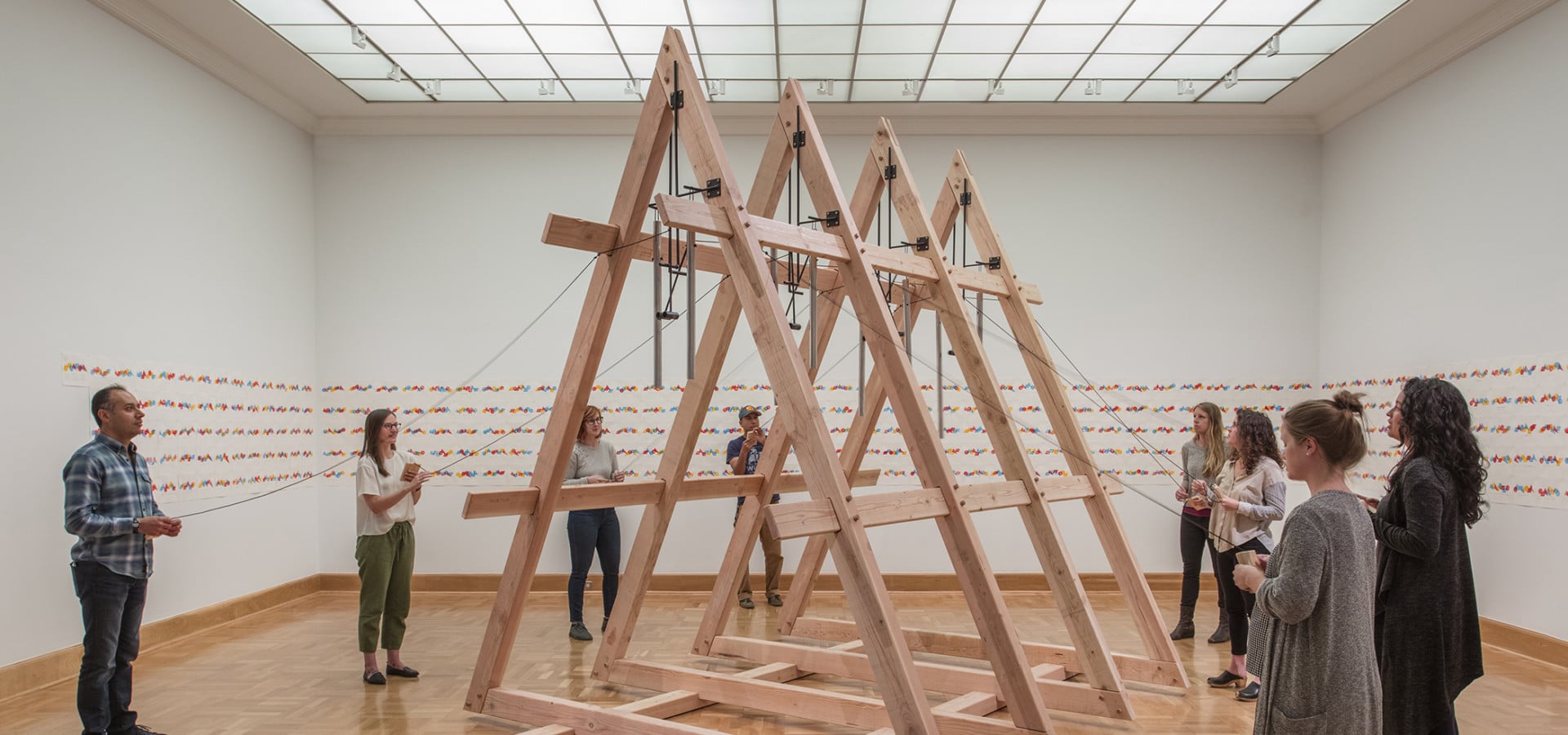 The multimedia installation Ensemble, created by sound and performance artist Chris Kallmyer (Music MFA 09).