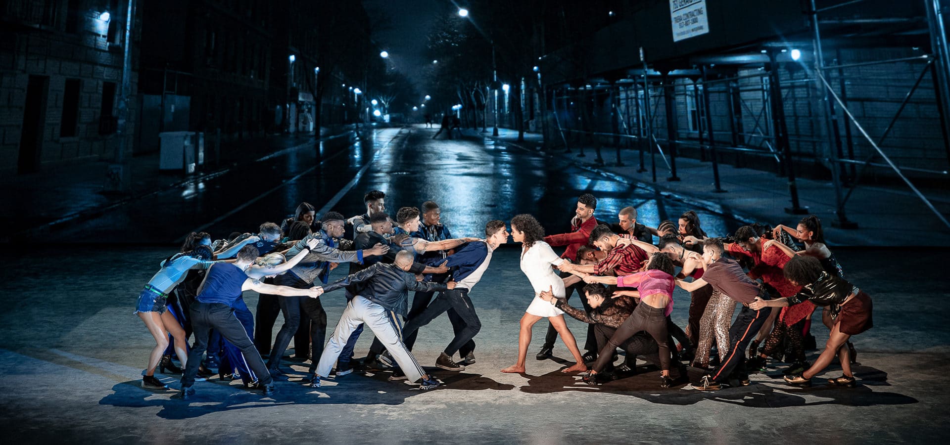 The cast of West Side Story in an updated version of the classic ’50s musical.