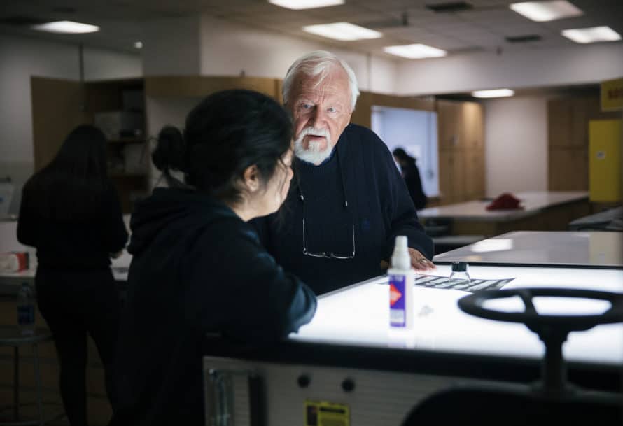 John Bache at Community Arts Partnership Saturday Photography Class.
