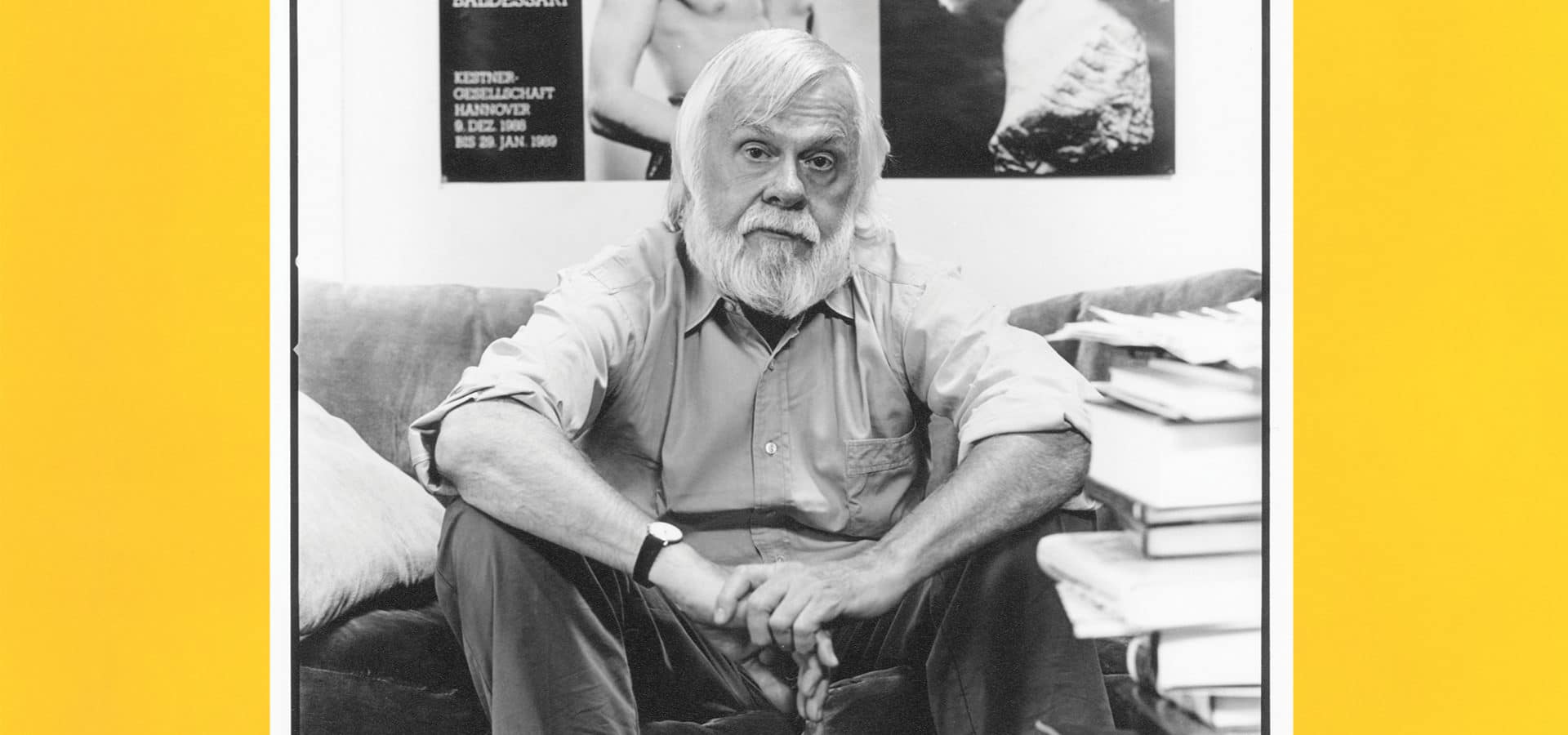 John Baldessari in his studio in the ’90s.