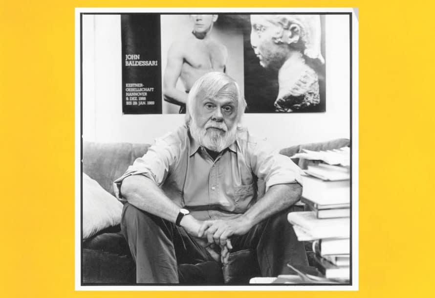 John Baldessari in his studio in the ’90s.