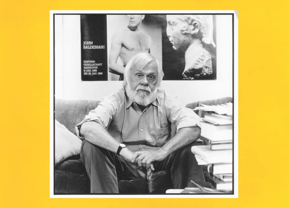 John Baldessari in his studio in the ’90s.